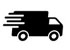 98483556 - Fast shipping delivery truck flat icon for apps and websites © martialred
